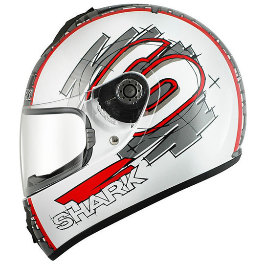 Motorcycle Helmet Integral Shark S600 PINLOCK SWAG White Red