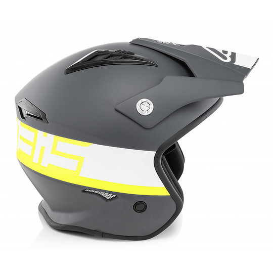 Motorcycle Helmet Jet Acerbis Model ARIA Black Yellow Fluo