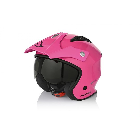 Motorcycle Helmet Jet Acerbis Model ARIA Fuxsia