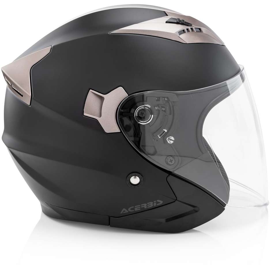 Motorcycle Helmet Jet Acerbis Model Firstway Black