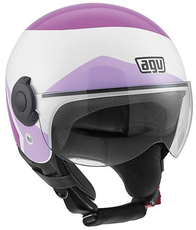 Motorcycle Helmet Jet Agv Bali Copter Multi visual White Violet For