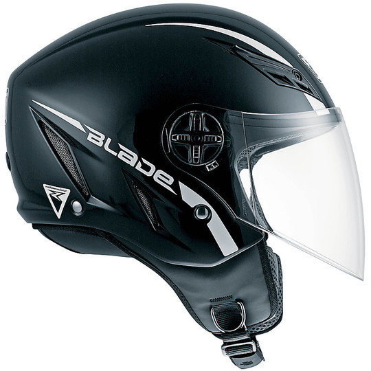 Motorcycle helmet jet agv blade matt black mono