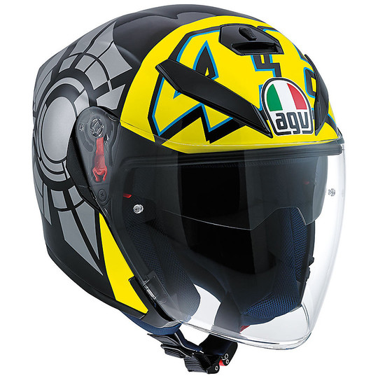 Motorcycle Helmet Jet Agv K-5 With Visor Long Fiber Tp Red Winter tests