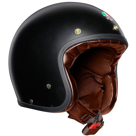 Motorcycle Helmet Jet Agv Legend X70 Mono Matt Black Gold