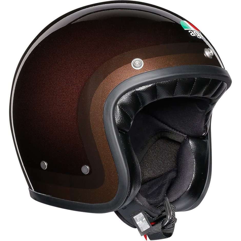 Motorcycle Helmet Jet Agv Legend X70 Multi Chocolate Trophy