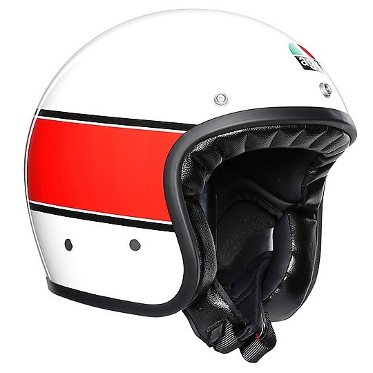 Motorcycle Helmet Jet AGV Legend X70 Multi MINO 73 White Red