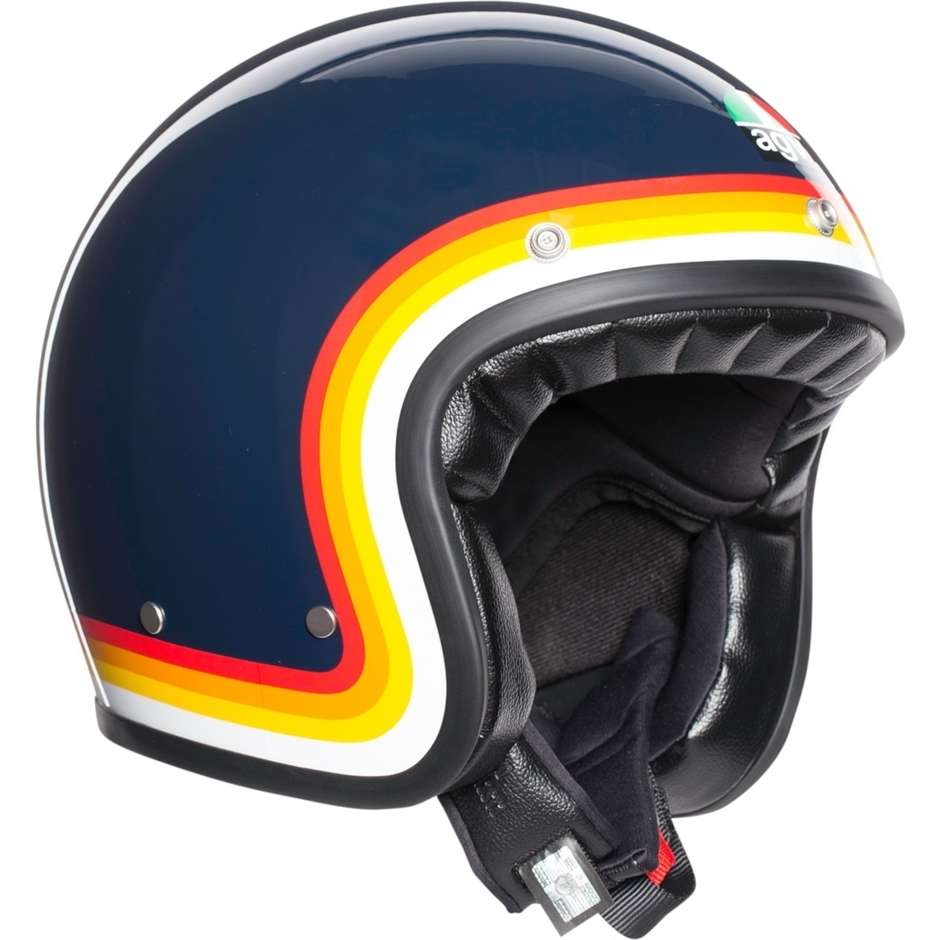 Motorcycle Helmet Jet AGV Legend X70 Multi RIVIERA Blue Rainbow