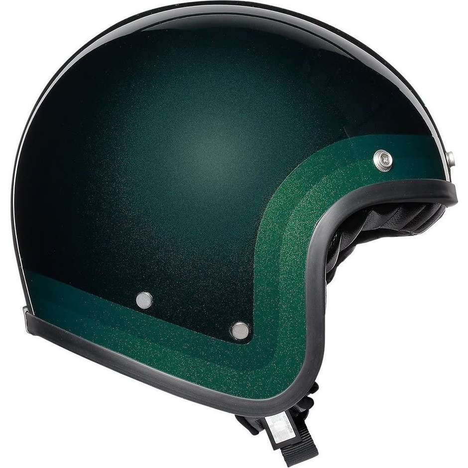 Motorcycle Helmet Jet Agv Legend X70 Multi Trophy Green