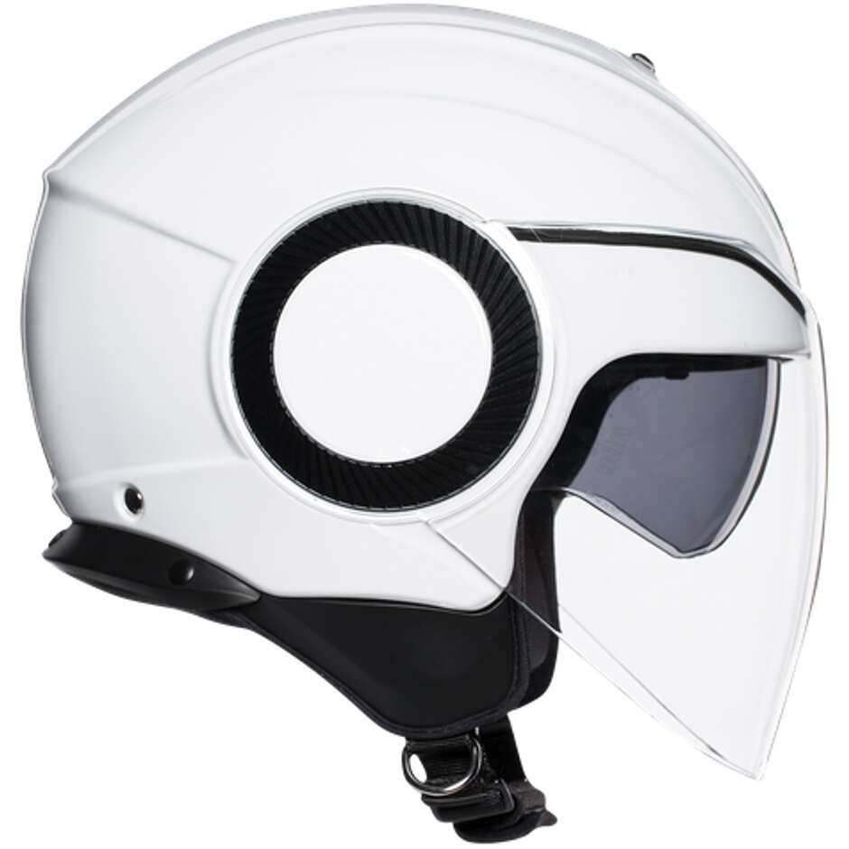 Motorcycle Helmet Jet AGV ORBYT Mono Glossy White