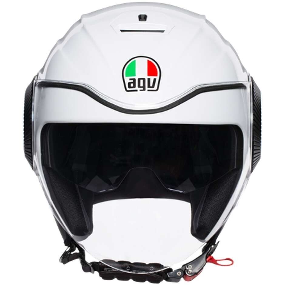Motorcycle Helmet Jet AGV ORBYT Mono Glossy White