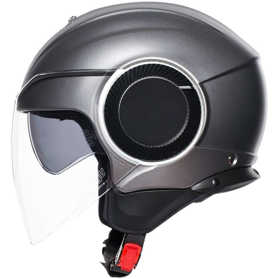 Motorcycle Helmet Jet AGV ORBYT Mono Matt Gray