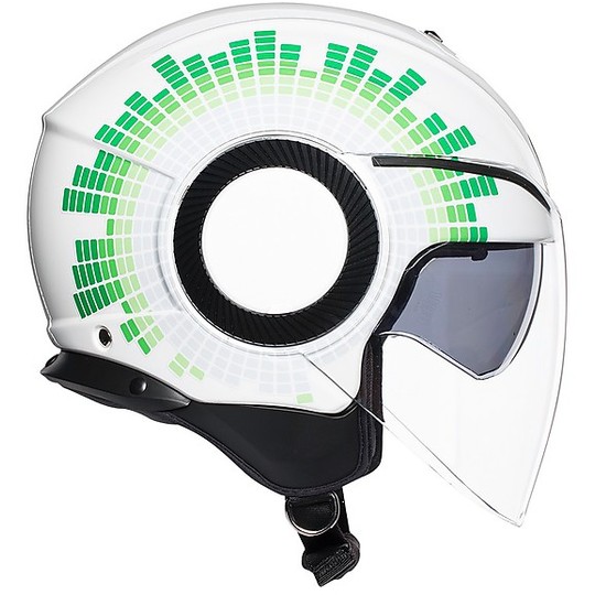 Motorcycle Helmet Jet AGV ORBYT Multi GINZA White Italy