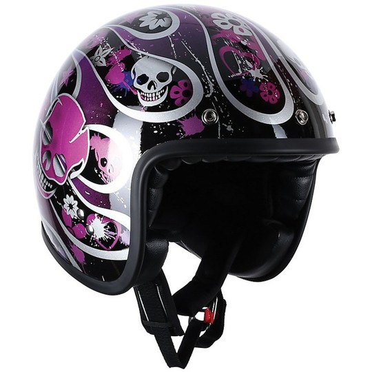 Motorcycle Helmet Jet AGV RP60 Multi Fiber Black Skully