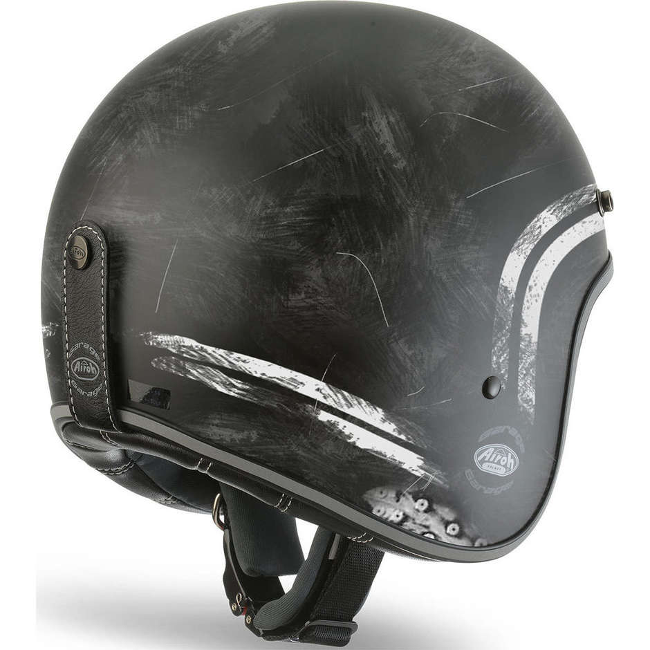 Motorcycle Helmet Jet Airoh Custom Garage Raw Opaque