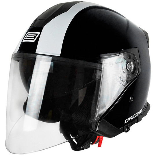 Motorcycle Helmet Jet Along Origin Palio Double Visor Bicolor Street Black White