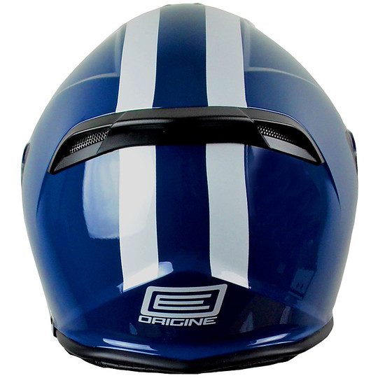 Motorcycle Helmet Jet Along Origin Palio Double Visor Bicolor Street Navy Blue
