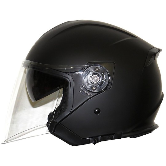 Motorcycle Helmet Jet Along Origin Palio Double Visor Matt Black