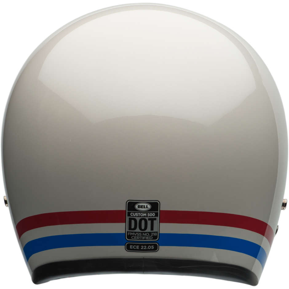 Motorcycle Helmet Jet Bell CUSTOM 500 STRIPES PEARL White