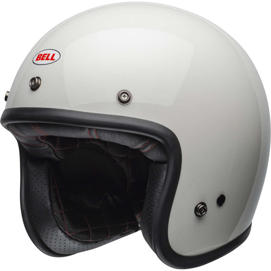 Motorcycle Helmet Jet Bell CUSTOM 500 VINTAGE White