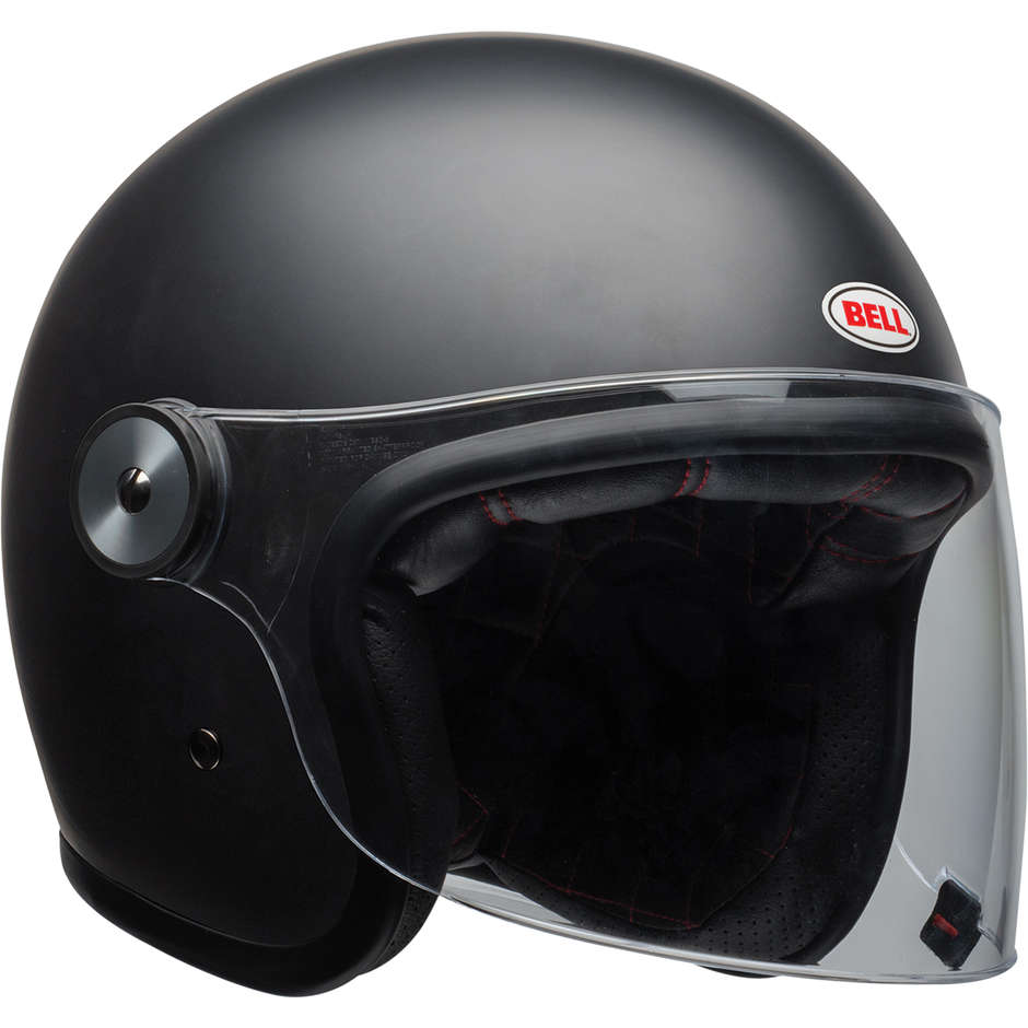 Motorcycle Helmet Jet Bell RIOT SOLID Matt Black
