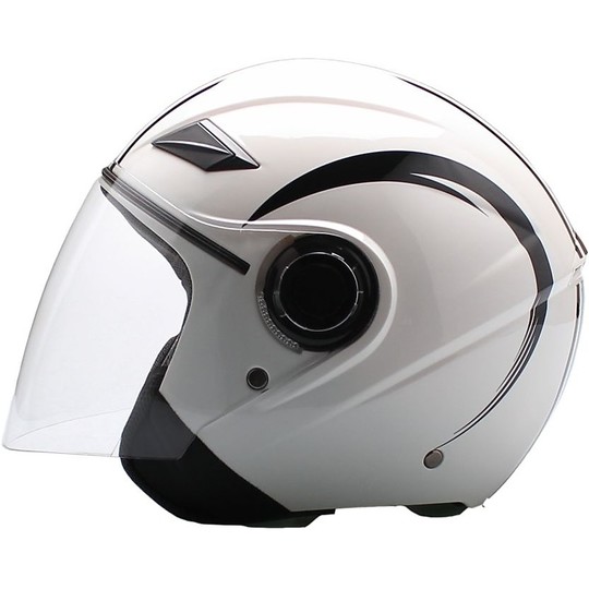 Motorcycle Helmet Jet BHR 702 Easy Visor Long Racing