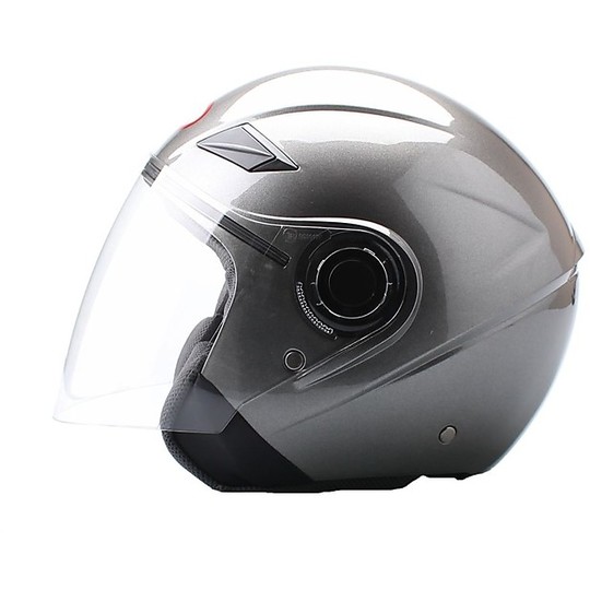 Motorcycle Helmet Jet BHR 702 Easy Visor Long Titanium