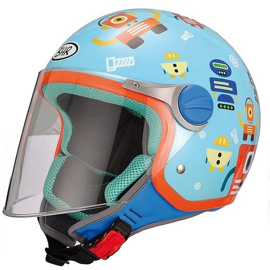 Motorcycle Helmet Jet BHR Child With long peak Coloration ROBOT