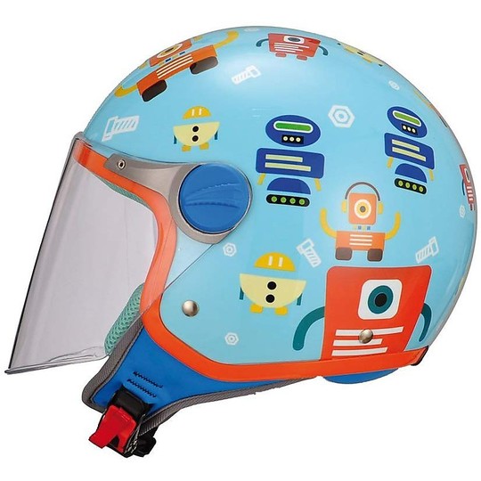 Motorcycle Helmet Jet BHR Child With long peak Coloration ROBOT
