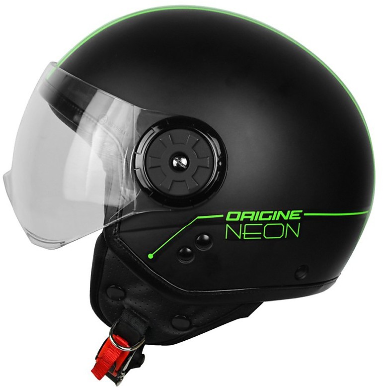 Motorcycle Helmet Jet Black Origin Neon Green For Sale Online