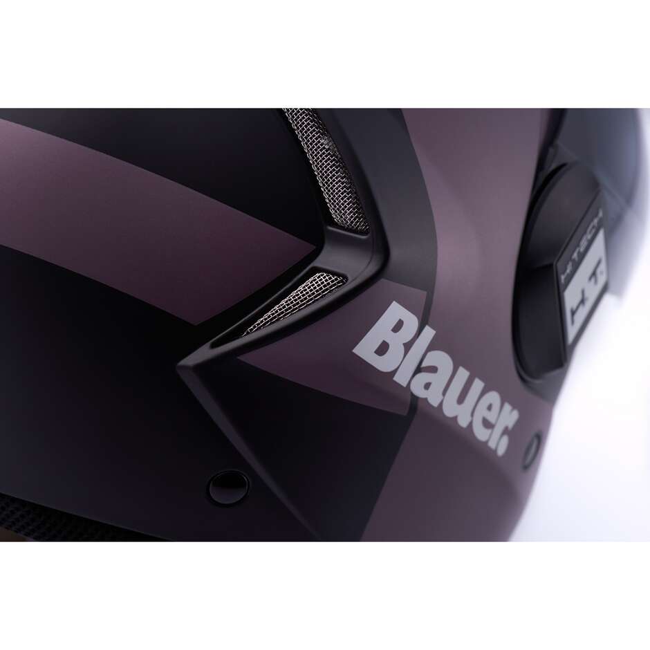 Motorcycle Helmet Jet Blauer Double Visor Real Graphic A Black Gray