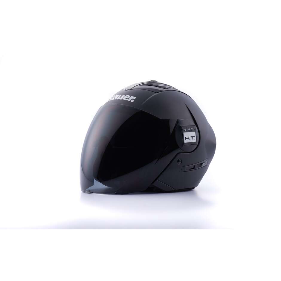 Motorcycle Helmet Jet Blauer Double Visor Real Mono Matt Black