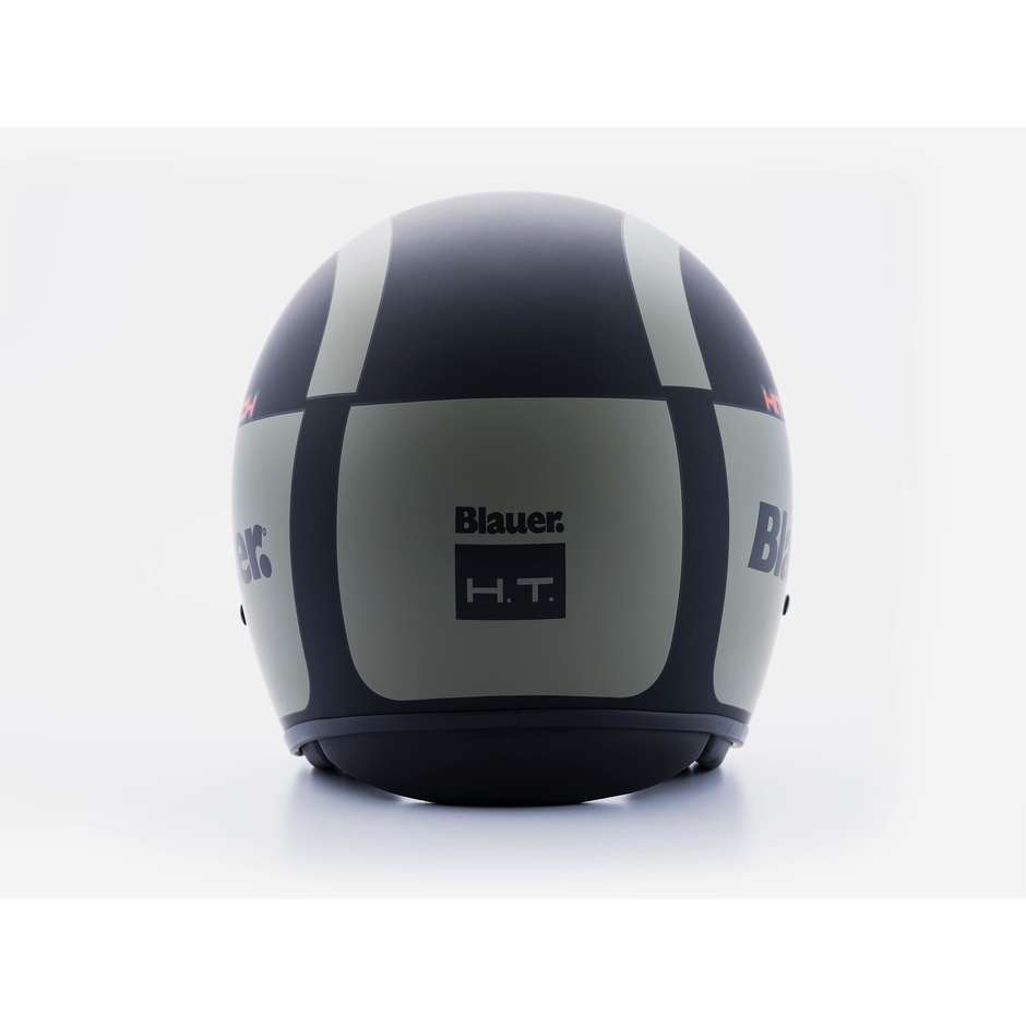 Motorcycle Helmet Jet Blauer Pilot 1.1 HT In Graphic Fiber G Matt Black Green
