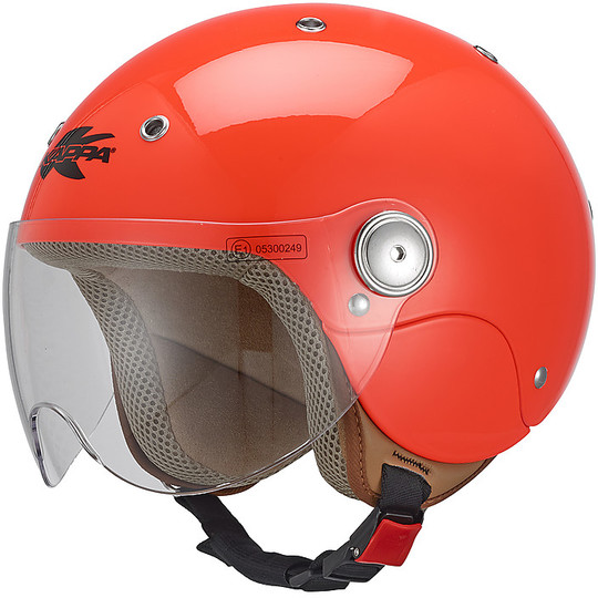 Motorcycle Helmet Jet Bubble Baby J03 Red Fluo