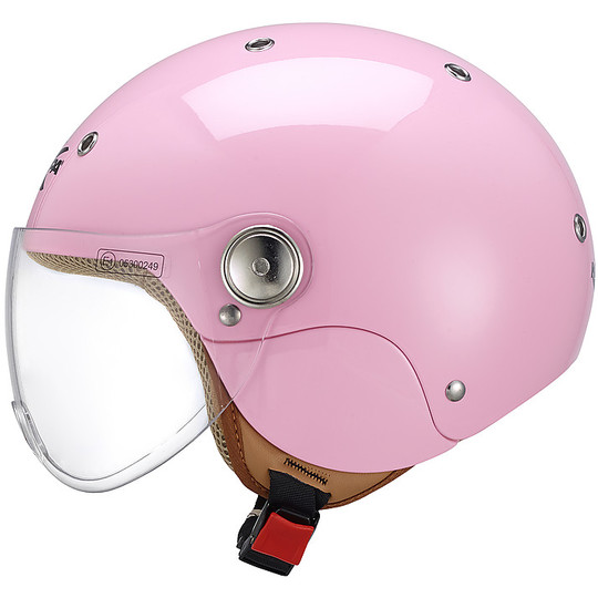 Motorcycle Helmet Jet Bubble Baby J03 Rose Lucido