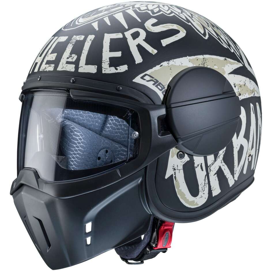 Motorcycle Helmet Jet Caberg GHOST NUKE Matt Black Gray