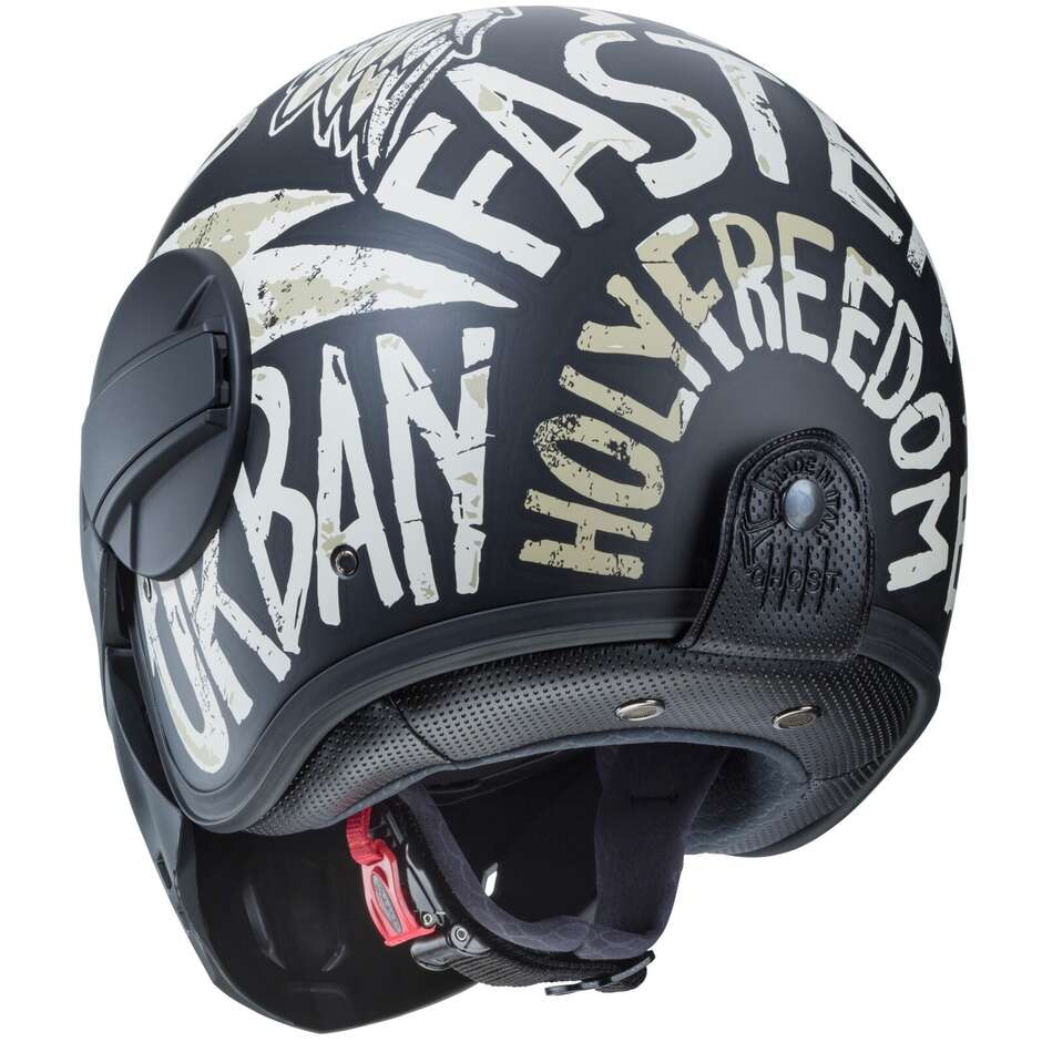 Motorcycle Helmet Jet Caberg GHOST NUKE Matt Black Gray