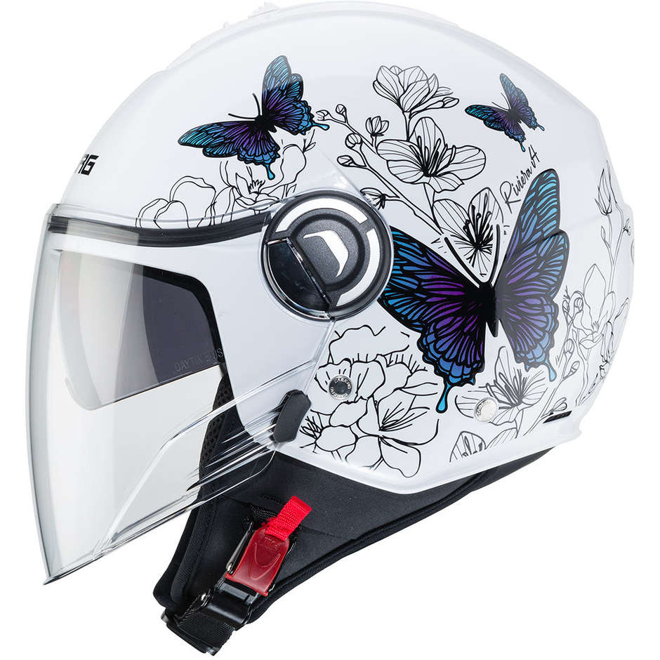 Motorcycle Helmet Jet Caberg RIVIERA v4 MUSE White