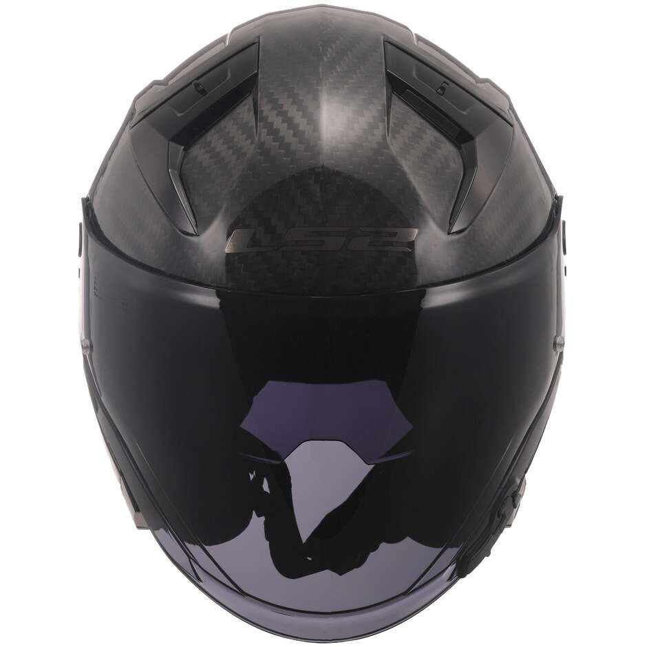Motorcycle Helmet Jet Carbon Ls2 OF603 INFINITY 2 CARBON Solid Glossy Carbon