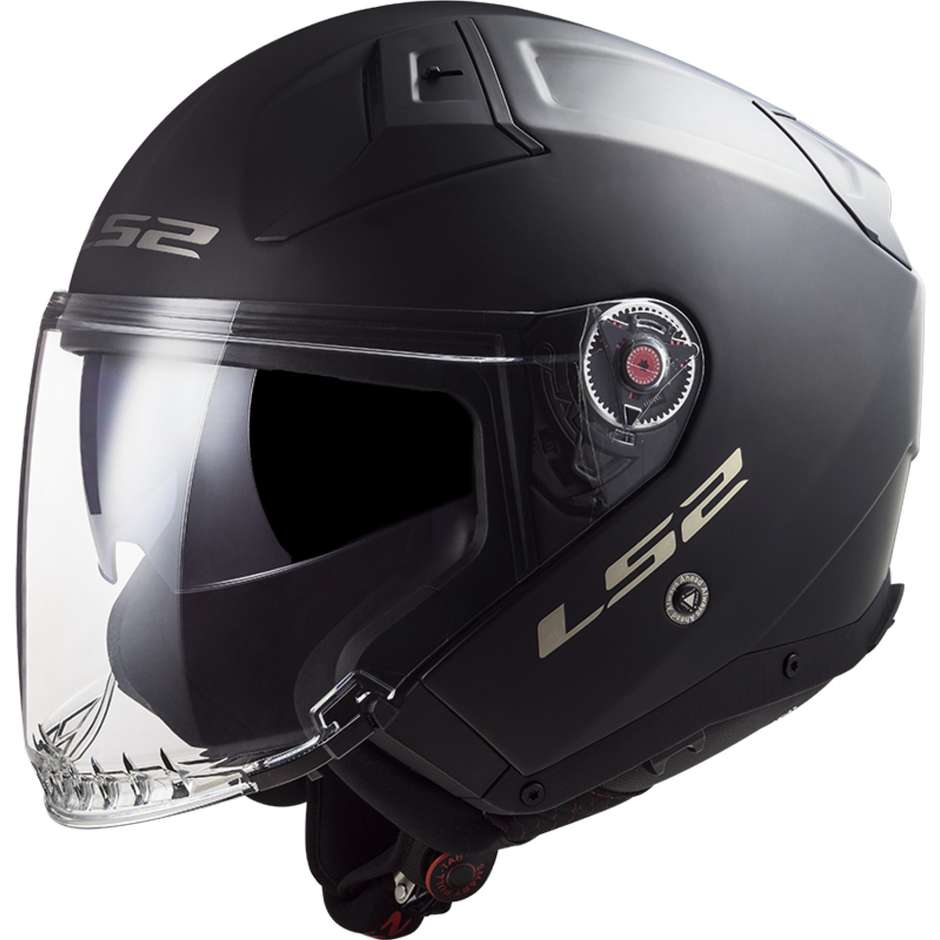 Motorcycle Helmet Jet Carbon Ls2 OF603 INFINITY 2 Solid Matt Black