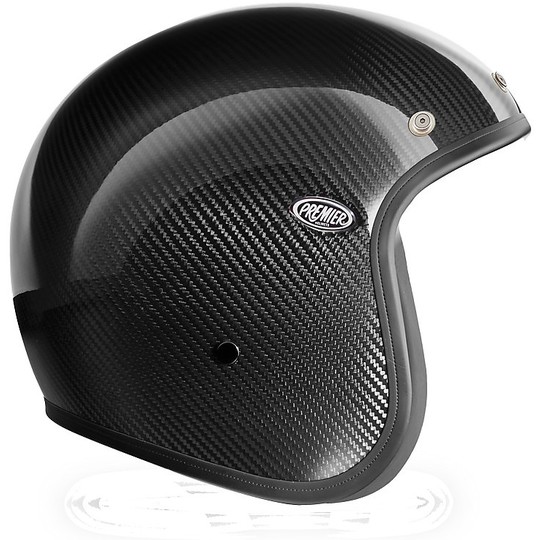 Motorcycle Helmet Jet Carbon Premier Le Petit Classic Carbon