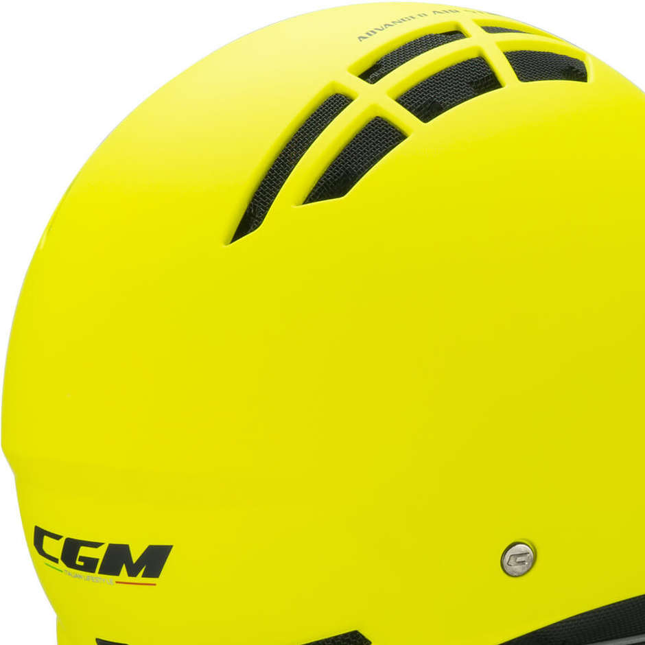 Motorcycle Helmet Jet CGM 111a SLOT MONO Matt Yellow
