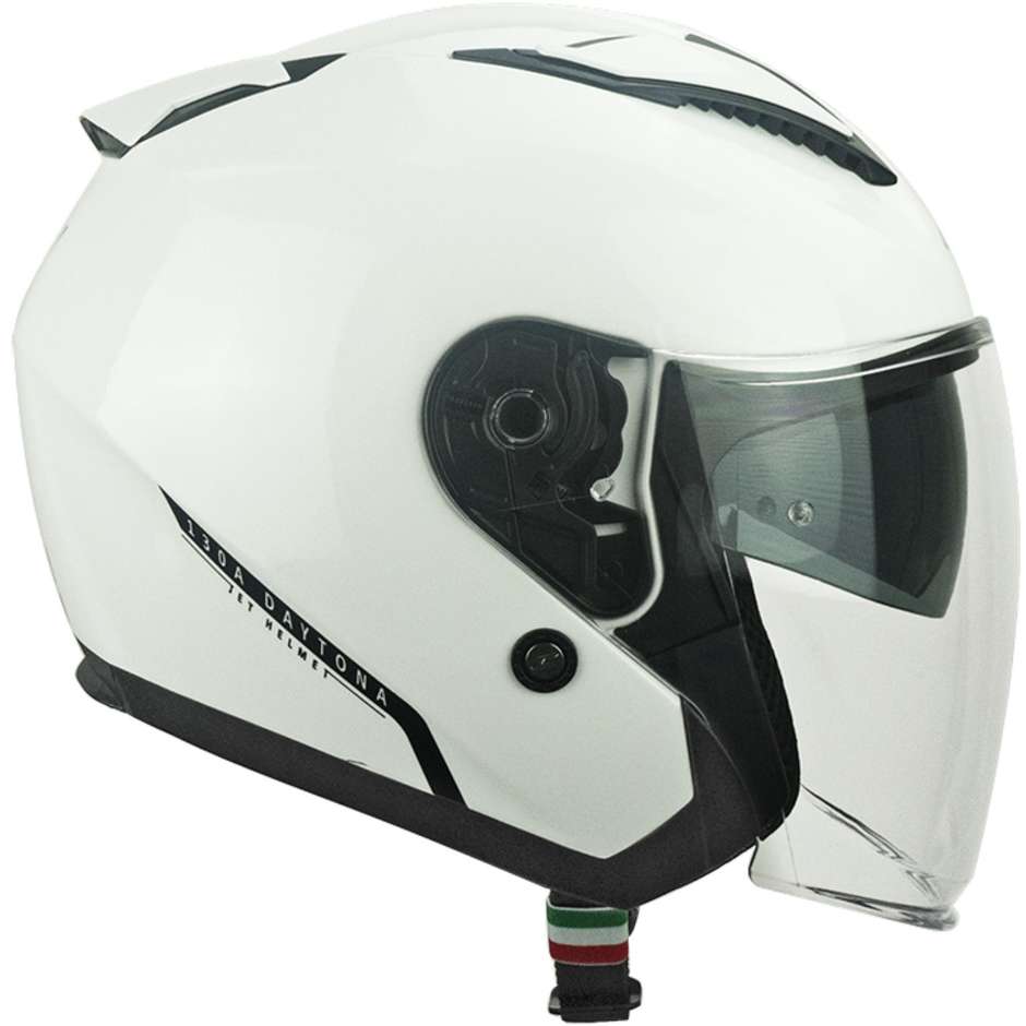 Motorcycle Helmet Jet CGM 130a DAYTONA MONO Glossy White