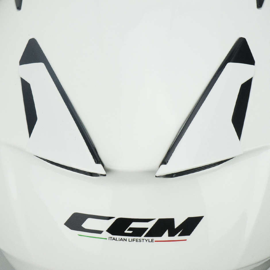 Motorcycle Helmet Jet CGM 130a DAYTONA MONO Glossy White