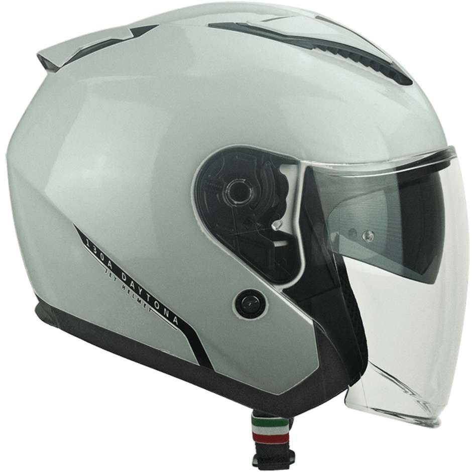 Motorcycle Helmet Jet CGM 130a DAYTONA MONO Silver