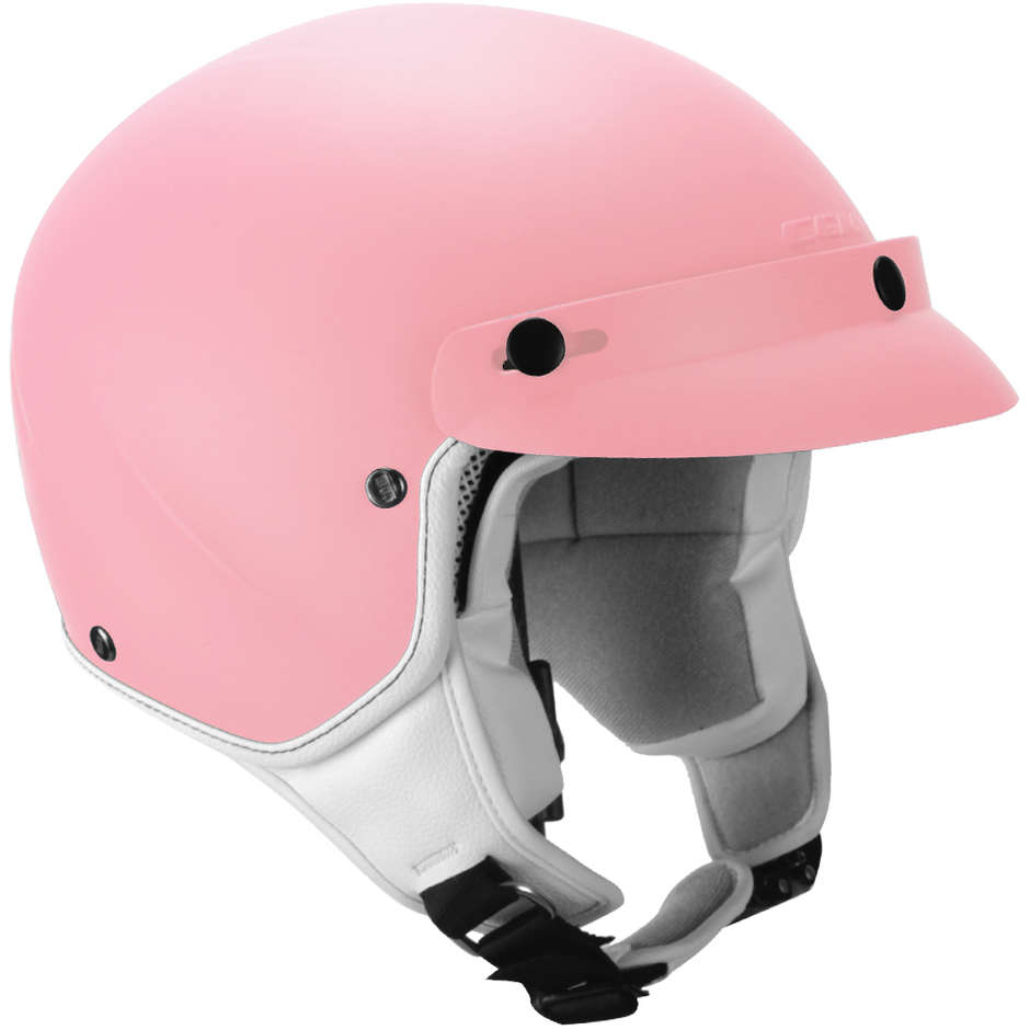 Motorcycle Helmet Jet CGM 204S Cuba Smile Matt Pink With Stickers