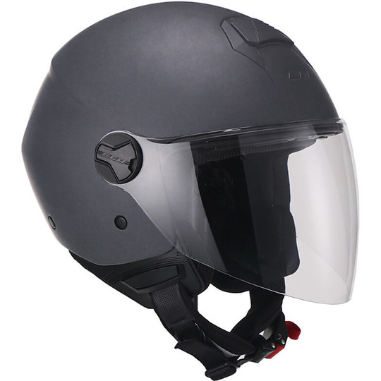 Motorcycle Helmet Jet CGM Model 107a FLORENCE MONO Long Visor Anthracite Satin