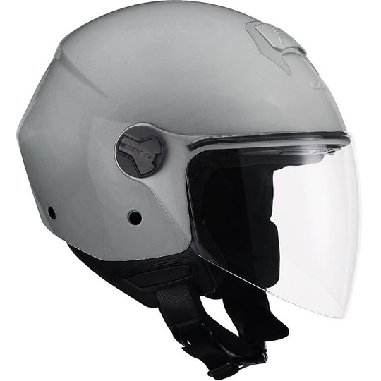 Motorcycle Helmet Jet CGM Model 107a FLORENCE MONO Long visor Silver