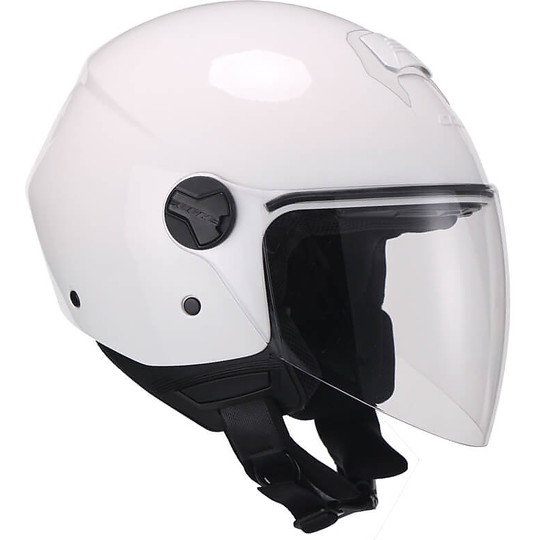 Motorcycle Helmet Jet CGM Model 107a FLORENCE MONO Long visor White