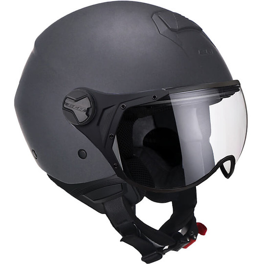 Motorcycle Helmet Jet CGM Model 107a FLORENCE MONO Visor Shaped Anthracite Satin