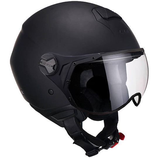 Motorcycle Helmet Jet CGM Model 107a FLORENCE MONO Visor Shaped Matte Black
